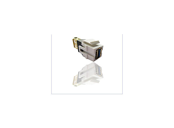 PHS Keystone USB 3.0 A F/F Innsats for PHS WallPlate, Hunn/Hunn 
